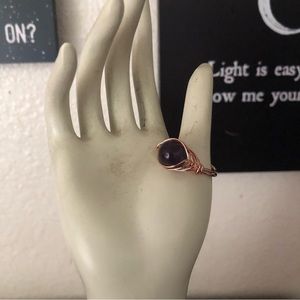 Beautiful Wire Wrapped Amethyst Ring - 10